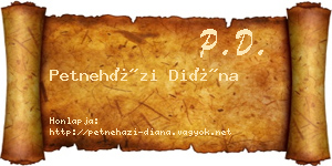 Petneházi Diána névjegykártya