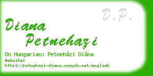 diana petnehazi business card